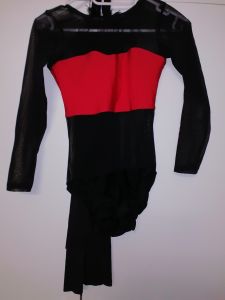Kids Costumes to Hire - Leotard & skirt - Black & Red - GIRL